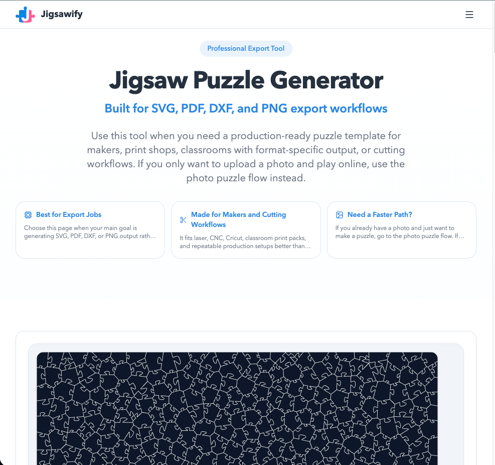 Jigsaw Puzzle Generator