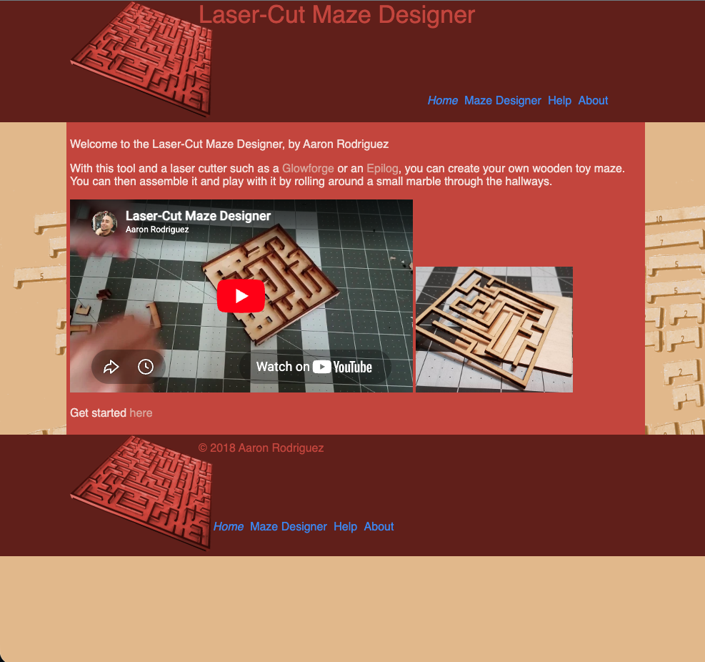 Laser-Cut Maze Designer