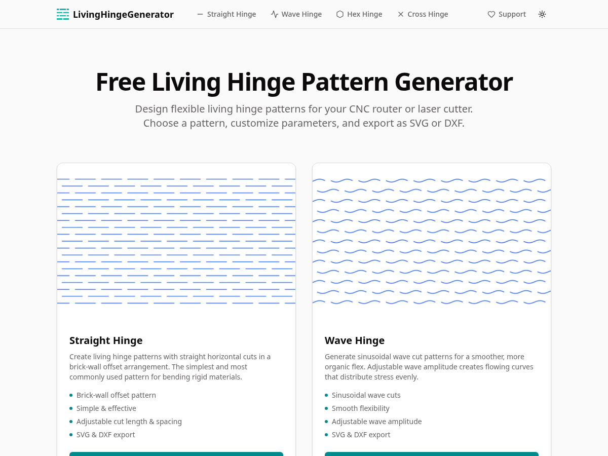 Living Hinge Generator