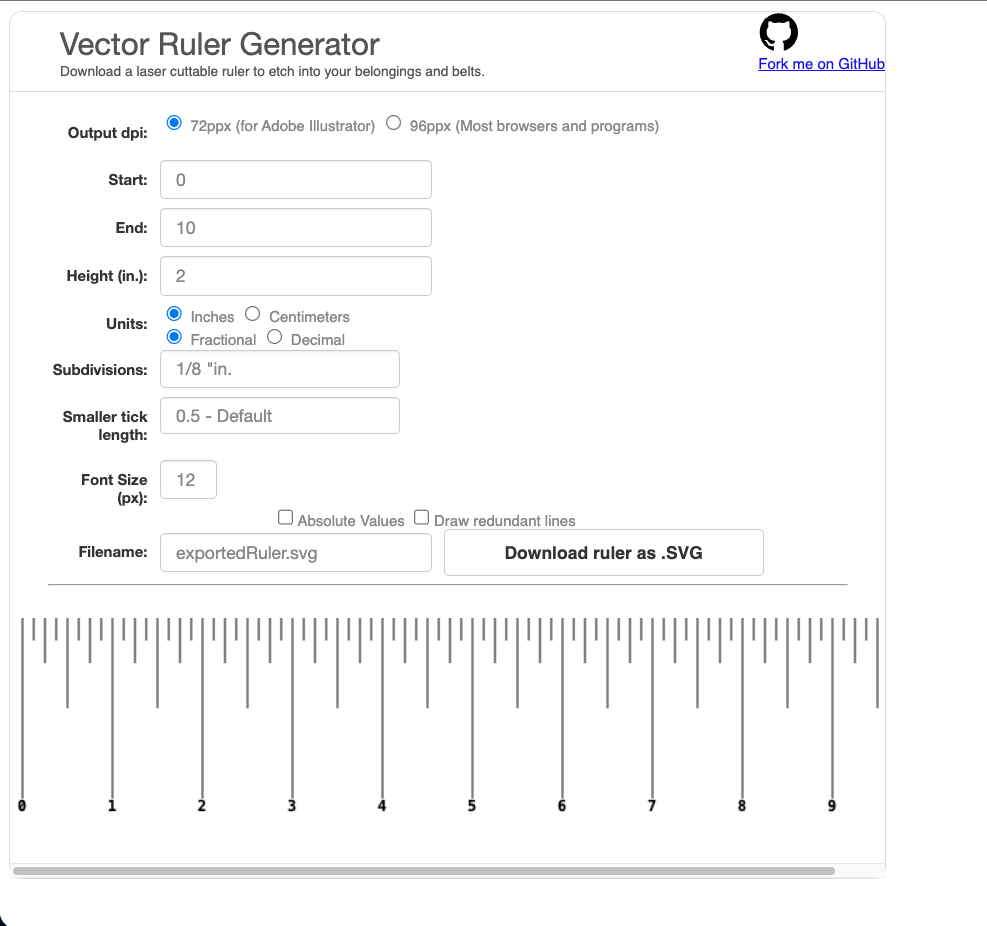 Vector Ruler Generator